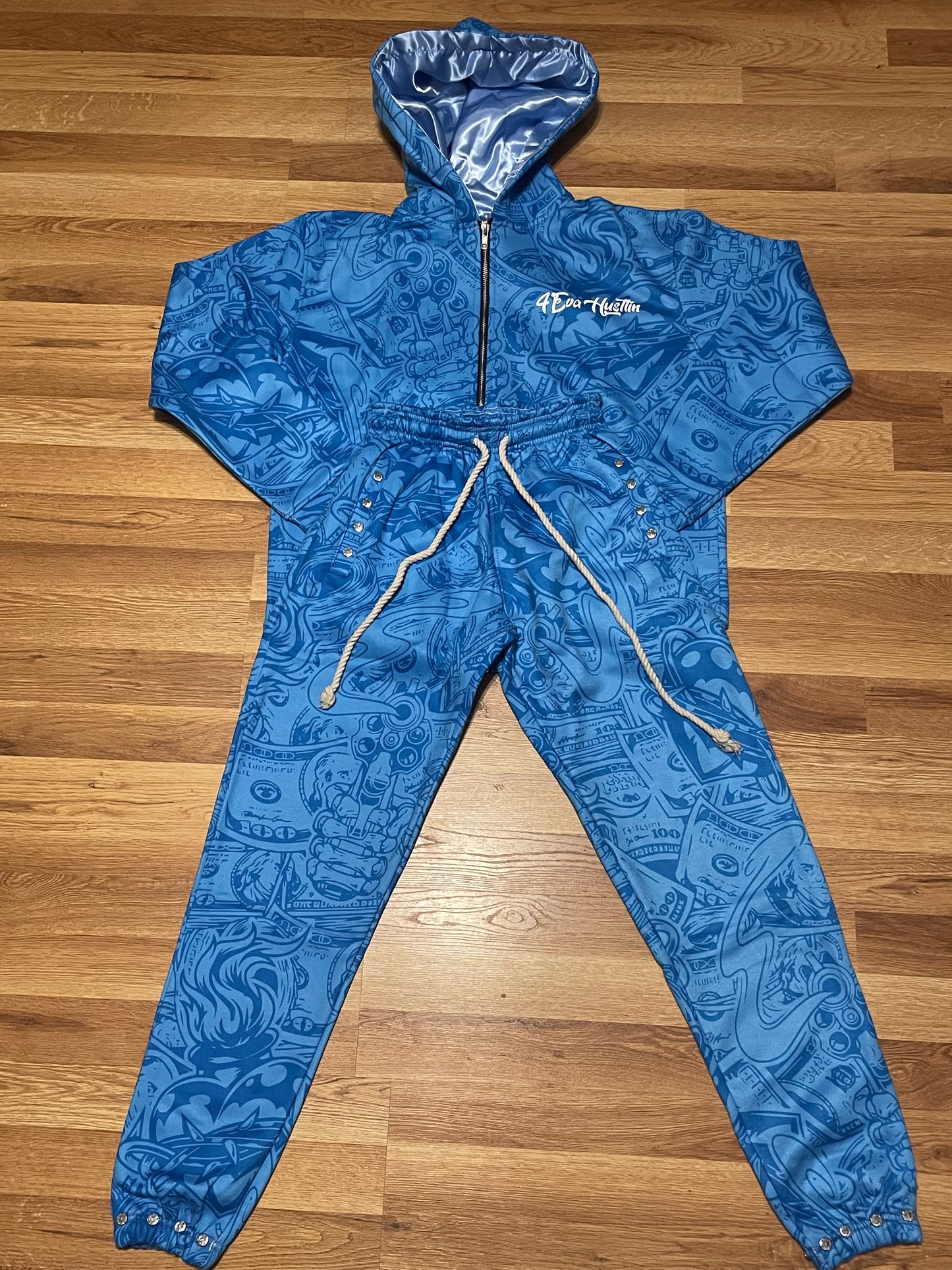 4EvaHustlin Sweatsuit Blue