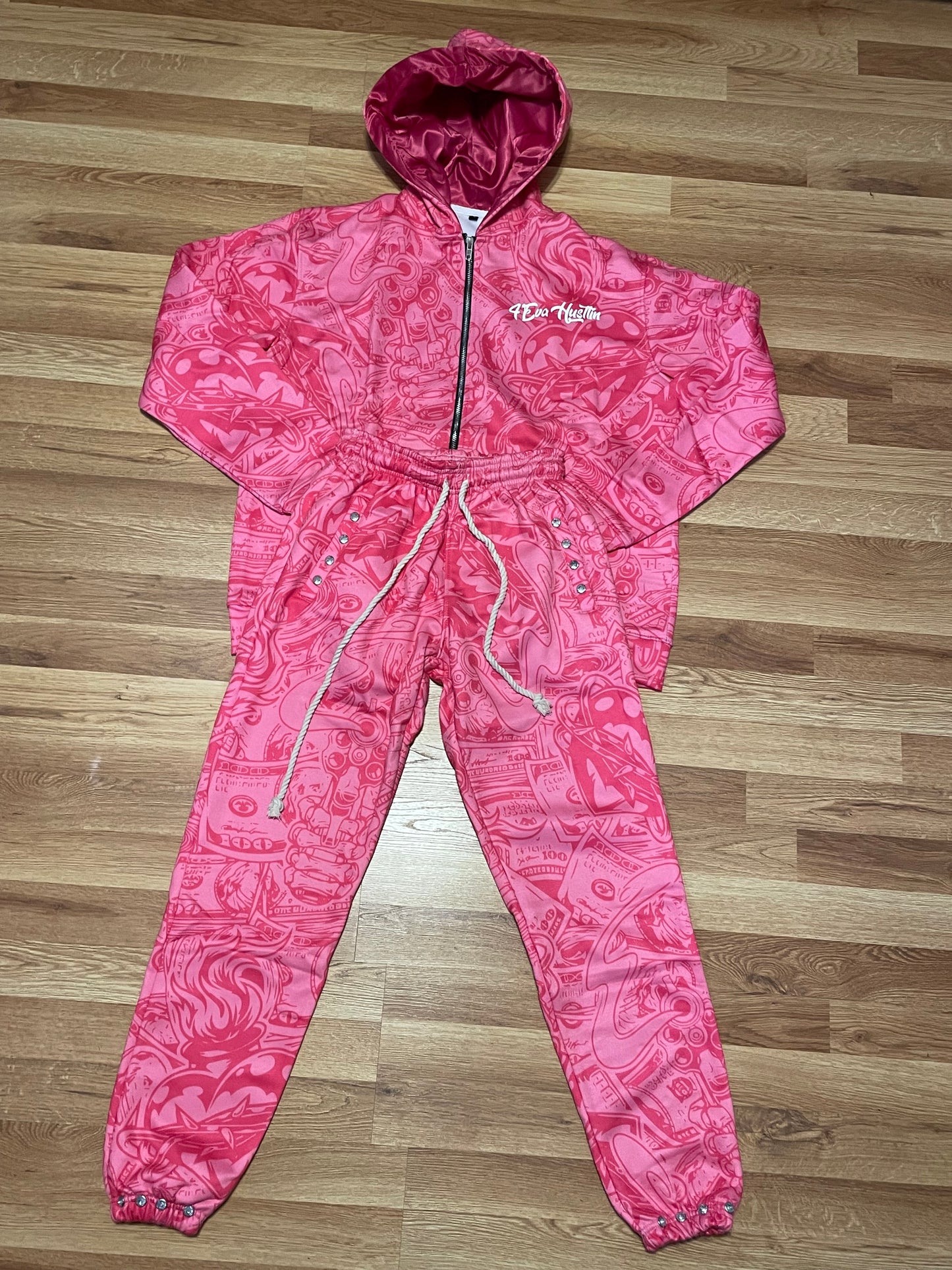 4EvaHustlin Sweatsuit Pink