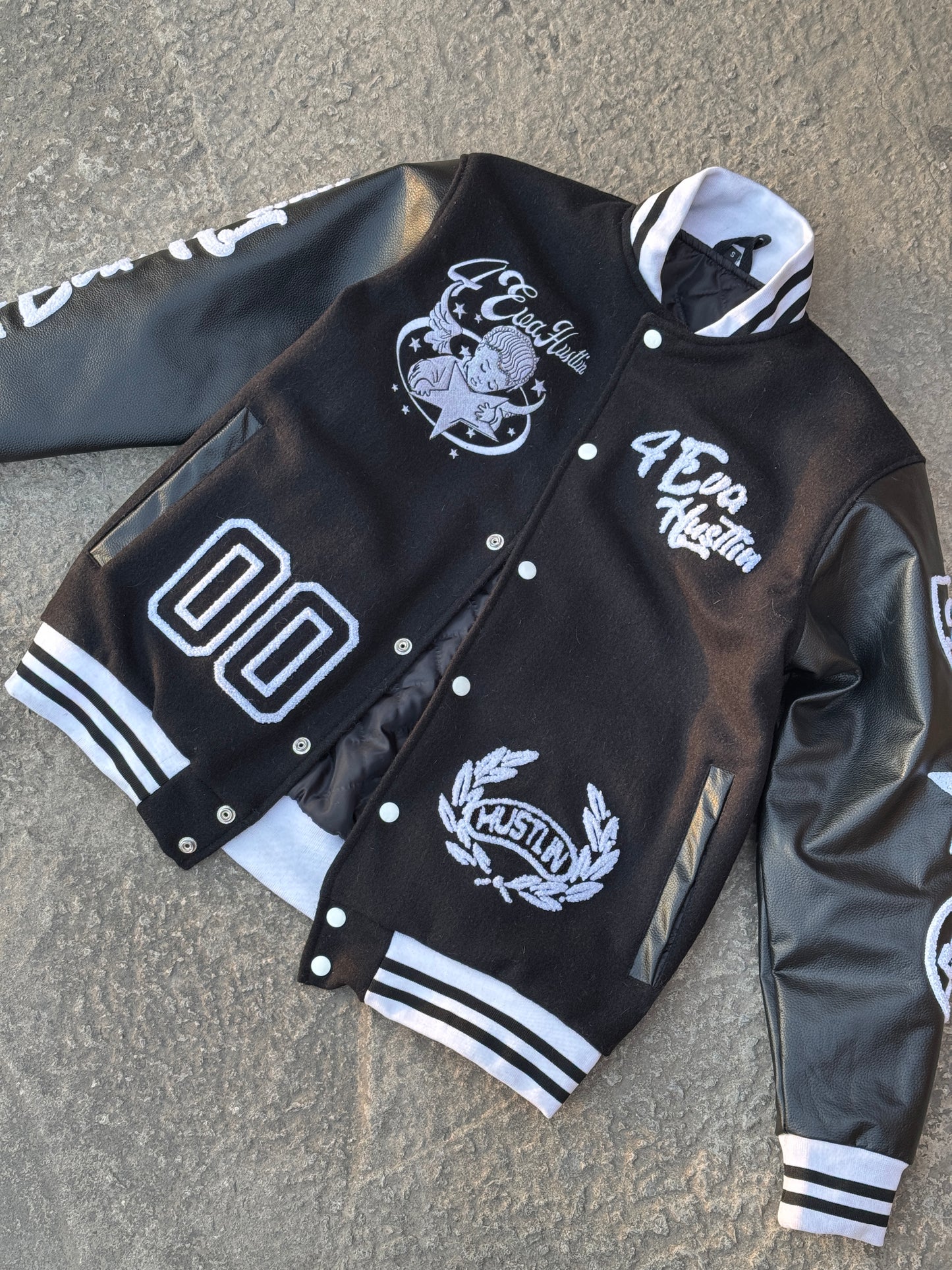 4EvaHustlin Varsity Jacket