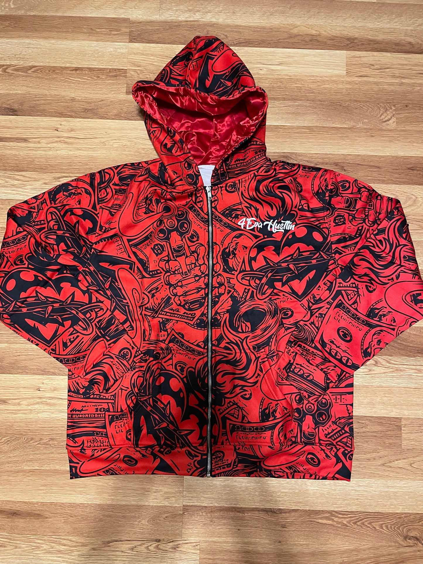 4EvaHustlin Sweatsuit Red