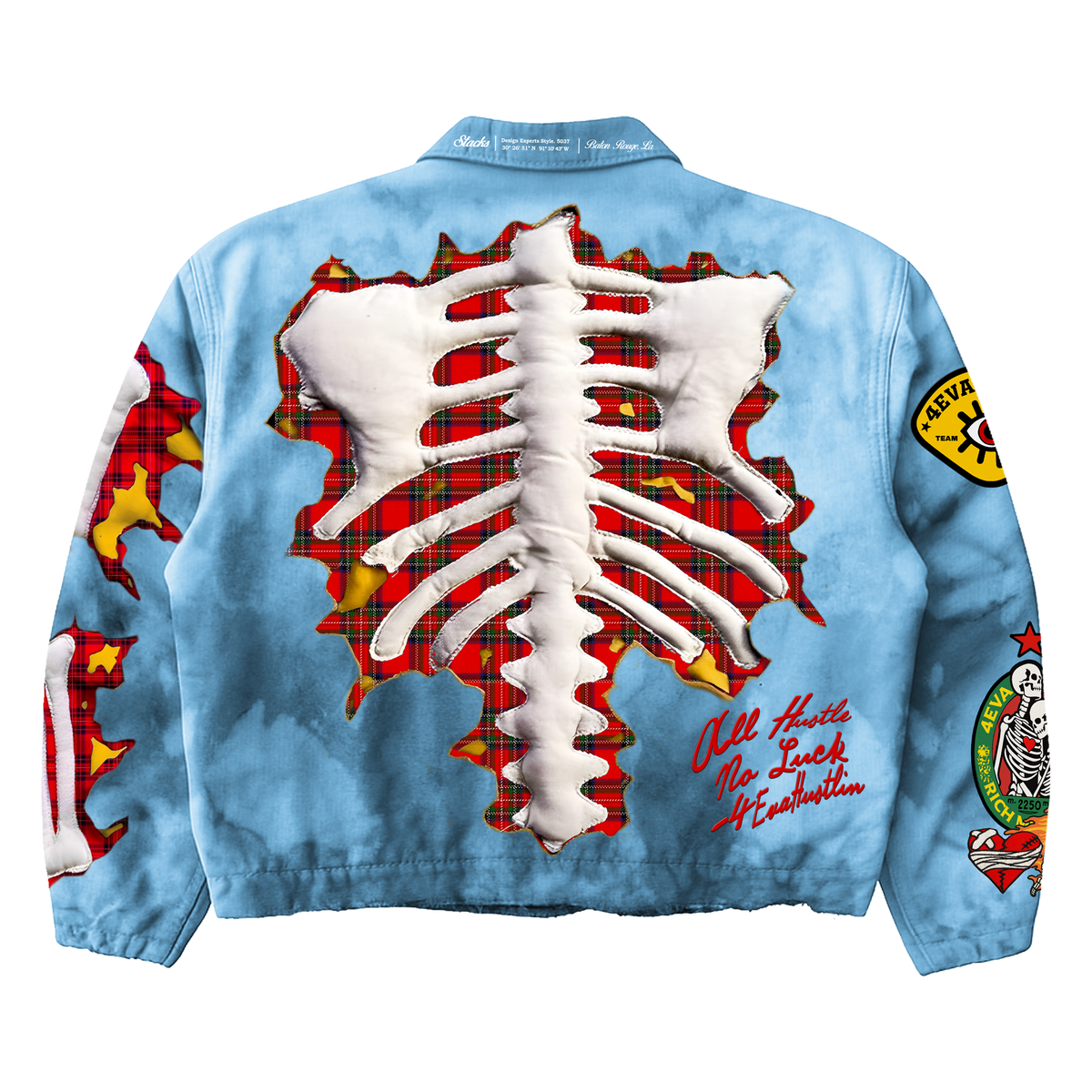 4EvaHustlin “ALL HUSTLE NO LUCK” Jacket (Adults)