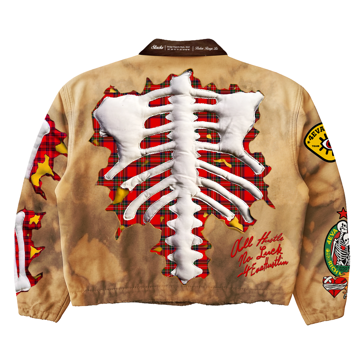 4EvaHustlin “ALL HUSTLE NO LUCK” Jacket (Kids)