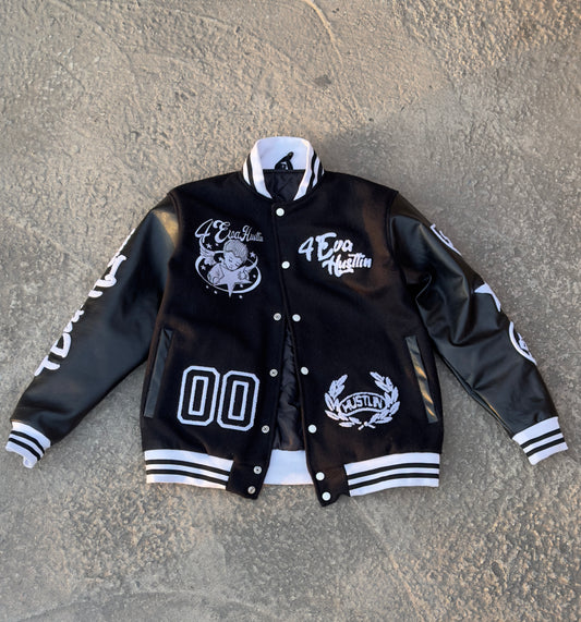 4EvaHustlin Varsity Jacket