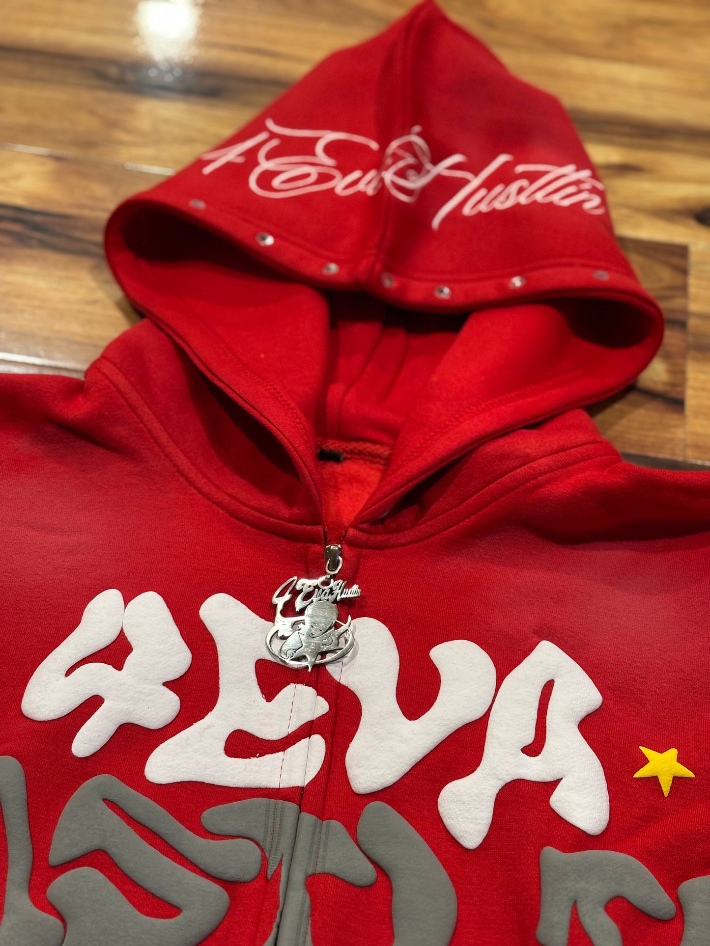 4EvaHustlin Rhinestone Zip-Up (COLORED)
