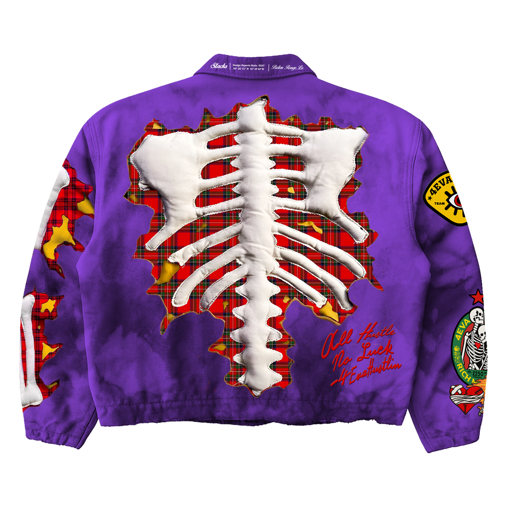 4EvaHustlin “ALL HUSTLE NO LUCK” Jacket (Adults)