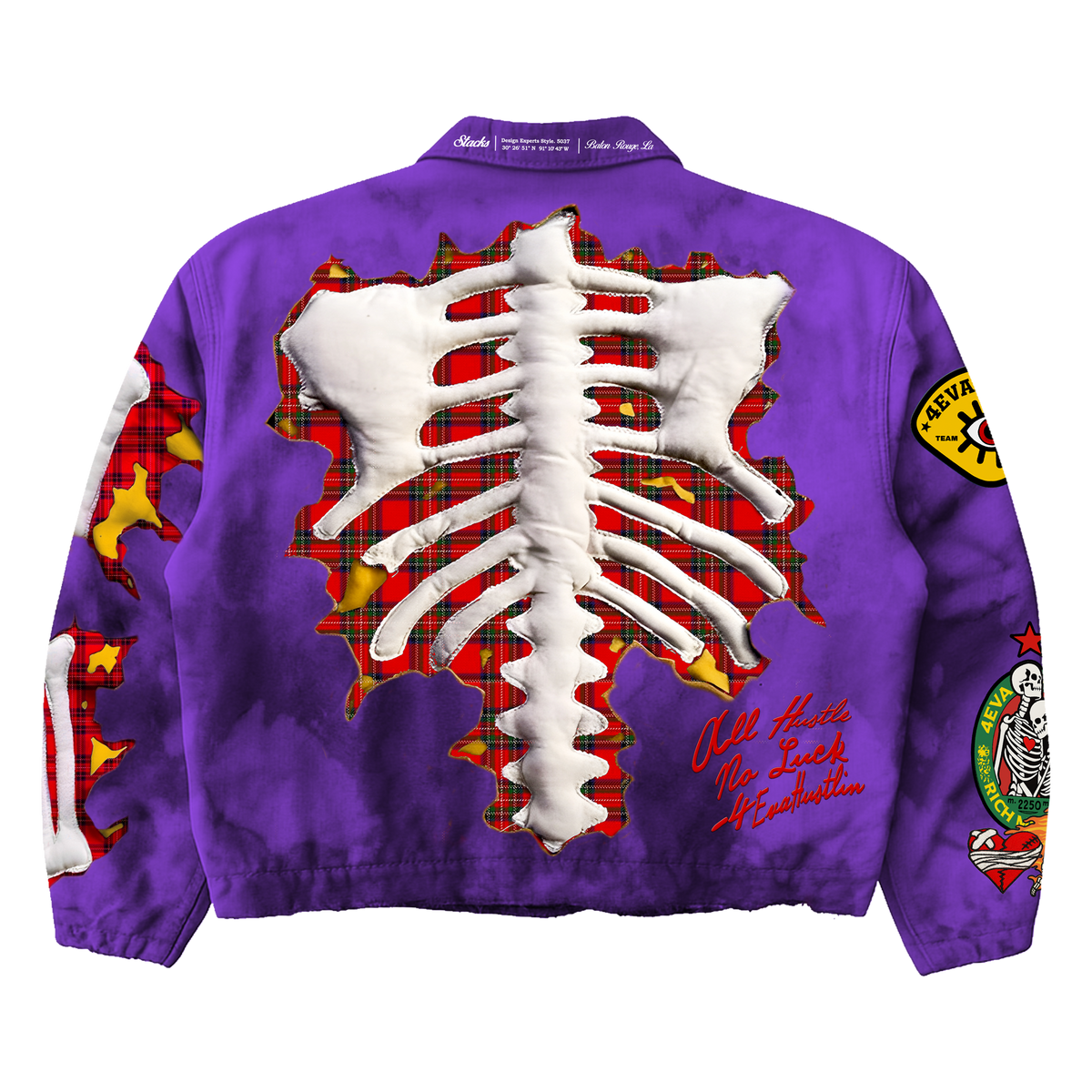 4EvaHustlin “ALL HUSTLE NO LUCK” Jacket (Adults)