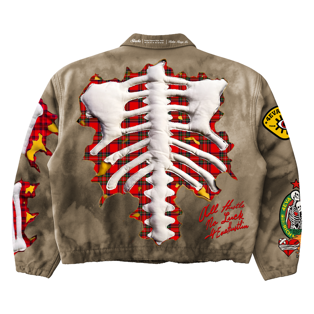 4EvaHustlin “ALL HUSTLE NO LUCK” Jacket (Adults)