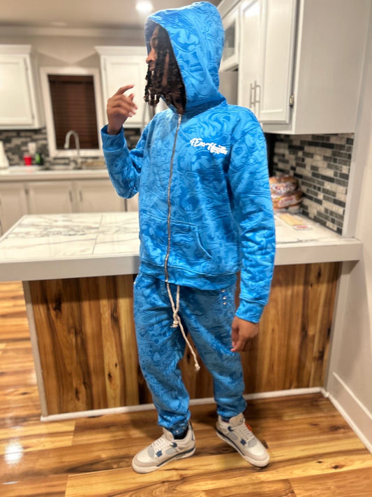 4EvaHustlin Sweatsuit Blue