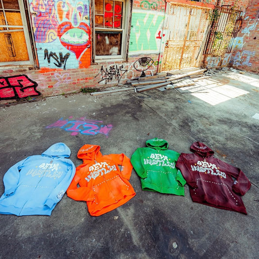 4EvaHustlin Rhinestone Zip-Up V.3